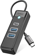 ORICO USB-C 3-Port USB 3.0 Hub, 5Gbps, 50cm Cable - Black