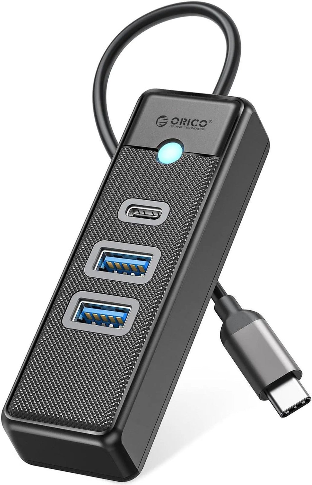 ORICO USB-C 3-Port USB 3.0 Hub, 5Gbps, 50cm Cable - Black