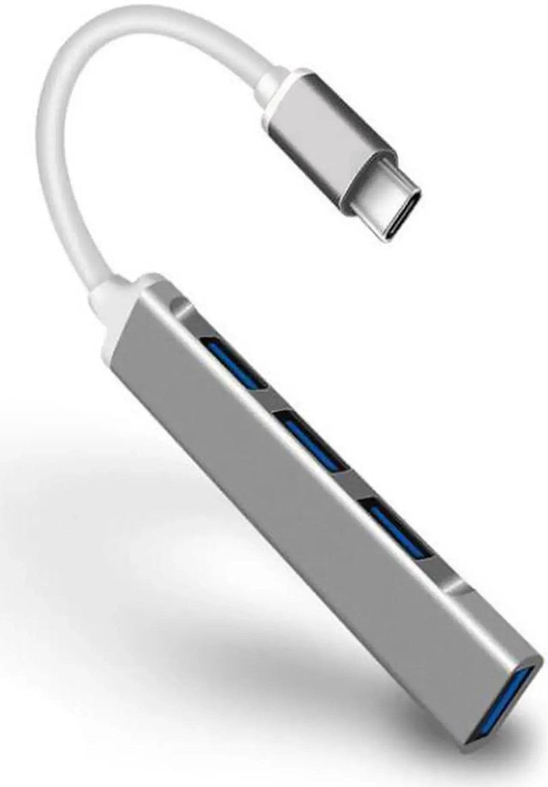 USB-C to 4-Port USB 3.0 Hub - Aluminum, Gray