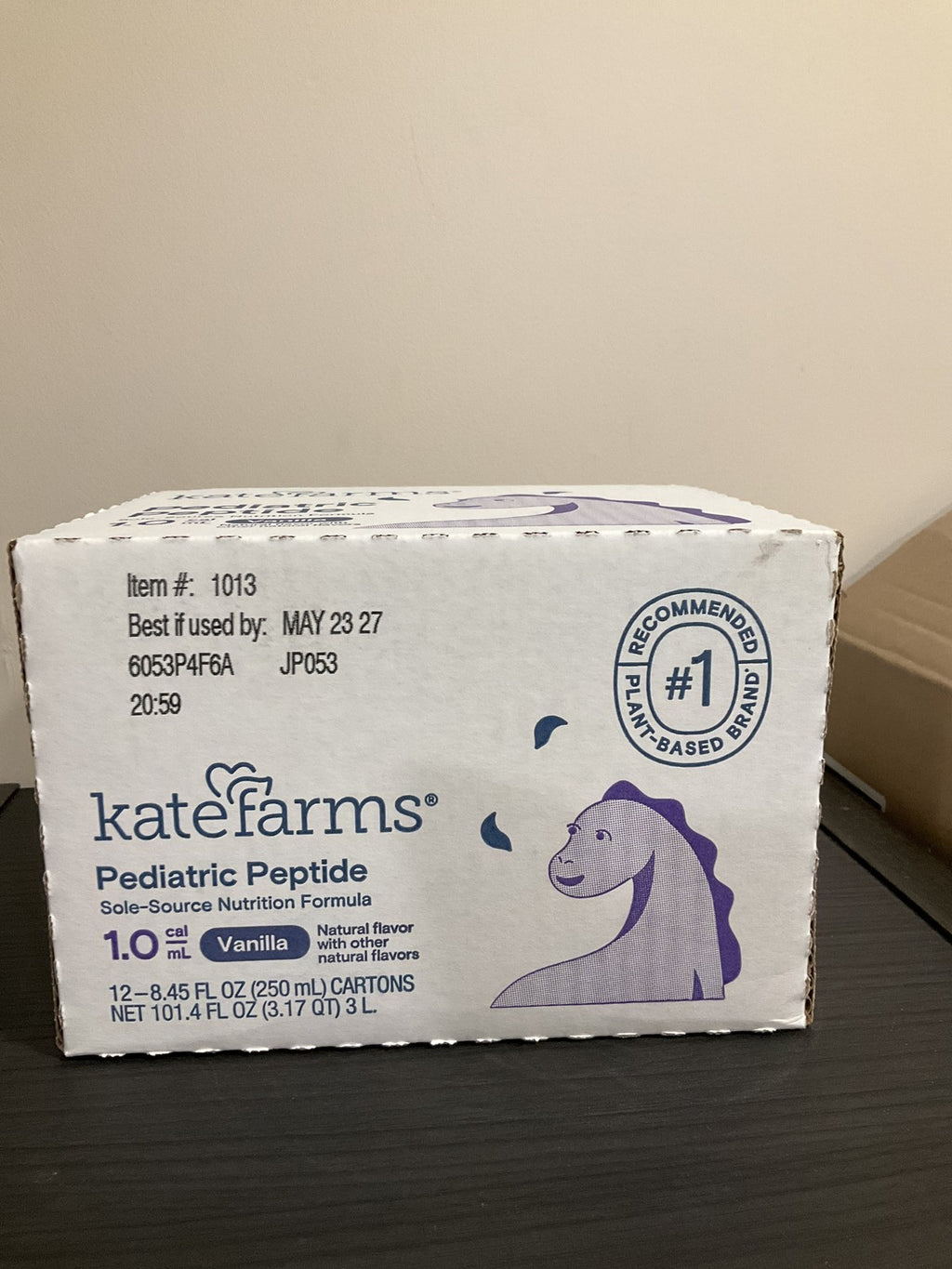Kate Farms Pediatric Peptide 1.0 Vanilla - Case of 12 x 8.45 oz - Exp 2027